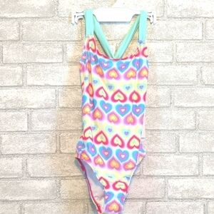 Freestyle Revolution Neon Heart Racerback Swimsuit